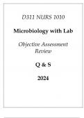 (WGU D311) NURS 1010 Microbiology with Lab Objective Assessment Review Q & S 2024