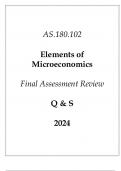 (JHU) AS.180.102 Elements of Microeconomics Final Assessment Review Q & S 2024