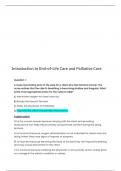 END-OF-LIFE CARE AND PALLIATIVE CARE QUESTIONS AND WELL-DETAILED JUSTIFIED ANSWERS
