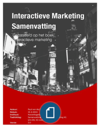 Samenvatting Interactieve Marketing (Zeer Compleet)