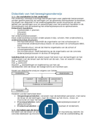 Hoofdstuk 1.1 t/m 1.3 en Hoofdstuk 5 - Didactiek in het bewegingsonderwijs