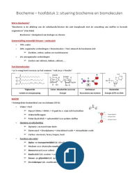 Biochemie - H1: biomoleculen