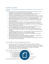 Psychiatrie een inleiding Hoofdstuk 3 Classificatie en beoordeling van afwijkende emoties, gedachten en gedrag