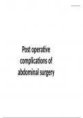 Post-oprative complications