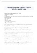  TAX4001 Laursen Fall2021 Exam II STUDY GUIDE 2024