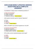 CSFA EXAM NEWLY UPDATED VERSION QUESTIONS WITH COMPLETE ANSWERS