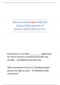 Womens Health Exam SFMCCON  (Spring 2024) Questions &  Answers Rated 100% Correct!!