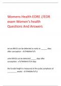 Womens Health EORE //EOR  exam Women's health  Questions And Answers
