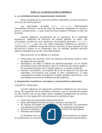 Tema 10. La regulación económica.