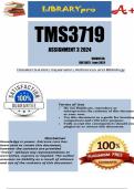 TMS3719 Assignment 3 (COMPLETE ANSWERS) 2024 - DUE June 2024