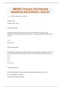 NBHWC Practice Test Revised Questions and Answers / Sure A+