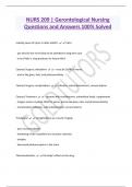 NURS 209 | Gerontological Nursing Questions and Answers 100% Solved 