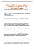 WGU C207 Pre Assessment Study Guide / Revised Questions and Answers / Sure A+