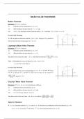 Mean value theorem 