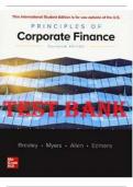 PRINCIPLES OF CORPORATE FINANCE 14TH EDITION BY RICHARD BREALY, STEWART MYERS, FRANKLIN ALLEN, ALEX EDMANS TEST BANK