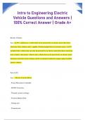 Electric vehicles Questions and Answers Pack | 100% Correct Answer | Grade A+