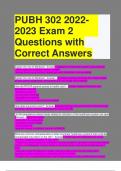 PUBH 302 Exam 2 Questions with Correct Answers