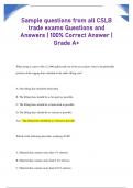 Sample questions from all CSLB  trade exams Questions and  Answers | 100% Correct Answer |  Grade A+