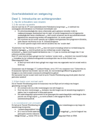 Overheidsbeleid en wetgeving samenvatting