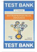 Solution Manual For Entrepreneurial Finance, 7th Edition by J. Chris Leach, Ronald W. Melicher ISBN: 9780357442043|| Complete Guide A+