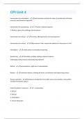 CPI Unit 4 Questions And Answers Rated A+