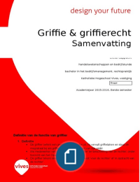 Samenvatting griffie & griffierecht