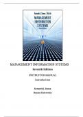 Official© Solutions Manual to Accompany Management Information Systems,Oz,7e