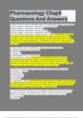 Pharmacology Chapter9 Questions And Answers