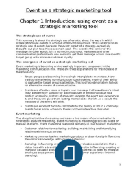 Events as a strategic marketing tool by Dorothé Gerritsen and Ronald Van Olderen