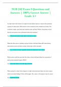 NUR 242 Exam 3 Questions and  Answers | 100% Correct Answer |  Grade A+