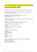 CH. 4 Theoretical Foundations of Nursing Practice Solutions 2024.p