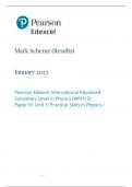 Mark Scheme (Results) January 2023 Pearson Edexcel International Advanced Subsidiary Level in Physics (WPH13) Paper 01 Unit 3: Practical Skills in Physics I 