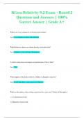 Relativity   Exam  Pack Questions and Answers | 100% Correct Answer | Grade A+