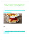 IHOP Menu Questions and Answers  | 100% Correct Answer | Grade A+