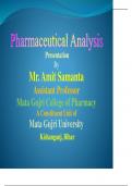 B.Pharm Pharmaceutical Analysis Unit-I, Chapter-III 