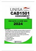 CAD 1501 ASSIGNMENT 2 DUE 21 JUNE 2024