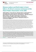Dietary sodium and fluid intake in heart failure. A clinical consensus statement of the Heart Failure Association of the ESC