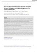 Review Article Glucagon-like peptide-1 receptor agonists: a narrative review of clinical pharmacology and implications for peri-operative practice David A. Milder,1 Tamara Y. Milder,2 Sophie S. Liang1 and Peter C.A. Kam3