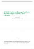 BUSI 830 Exploratory Research Case Study 2024 with complete solution; Liberty University