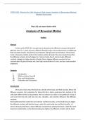 PHYS 233 - Physics for Life Sciences (Lab report Analysis of Brownian Motion) Purdue University