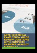 ABYC ELECTRICAL EXAM STUDY GUIDE REVIEW QUESTIONS WITH COMPLETE ANSWERS ALREADY SCORED A+