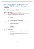 ENV 320 Final Exam 50 Questions and Answers 2024 Graded A+; University of Phoenix