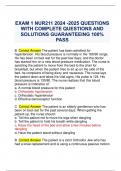 EXAM 1 NUR211 2024 -2025 QUESTIONS  WITH COMPLETE QUESTIONS AND  SOLUTIONS GUARANTEEING 100%  PASS