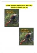 Animal Diversity 8th Edition By Hickman - Test Bank Chapter (1 to 20)