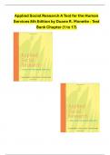 Applied Social Research A Tool for the Human Services 8th Edition by Duane R. Monette  - Test Bank Chapter (1 to 17)