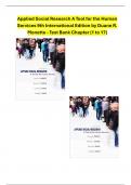 Applied Social Research A Tool for the Human Services 9th  International Edition by Duane R. Monette - Test Bank Chapter (1 to 17)