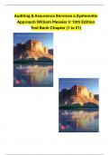 Auditing & Assurance Services A Systematic Approach William Messier Jr 10th Edition Test Bank Chapter (1 to 21)