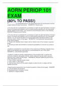 AORN PERIOP 101  EXAM                                                (80% TO PASS!)