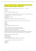 Agronomy Written Test Part 1_ Updated comprehensive Questions and Answers Already Graded A+ 100% Excel