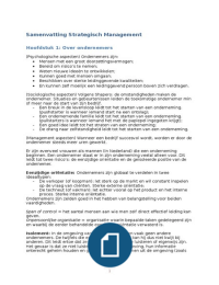 Samenvatting Strategisch Management H1, 2 en 6